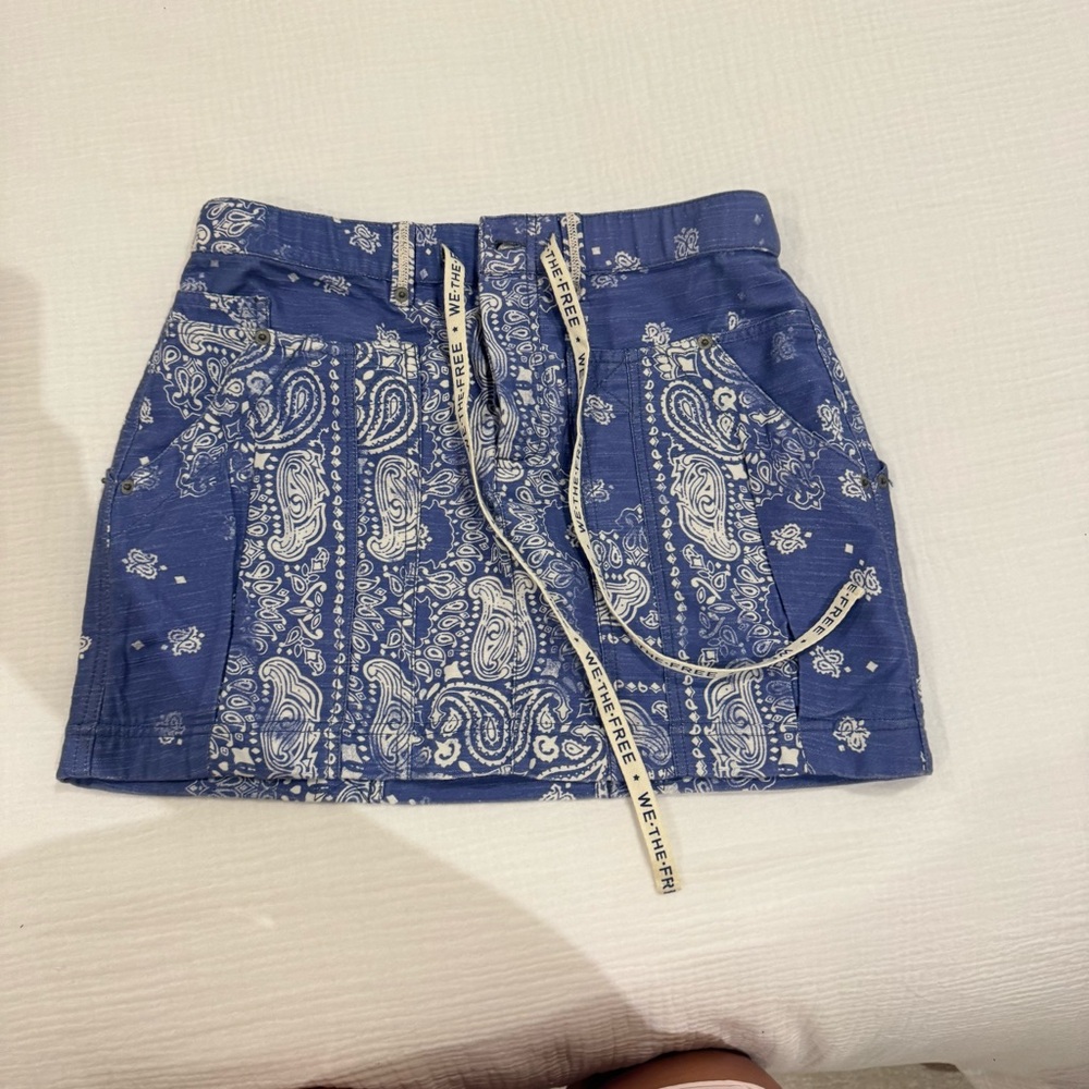 free people Blue Paisley Women's Skirt size small